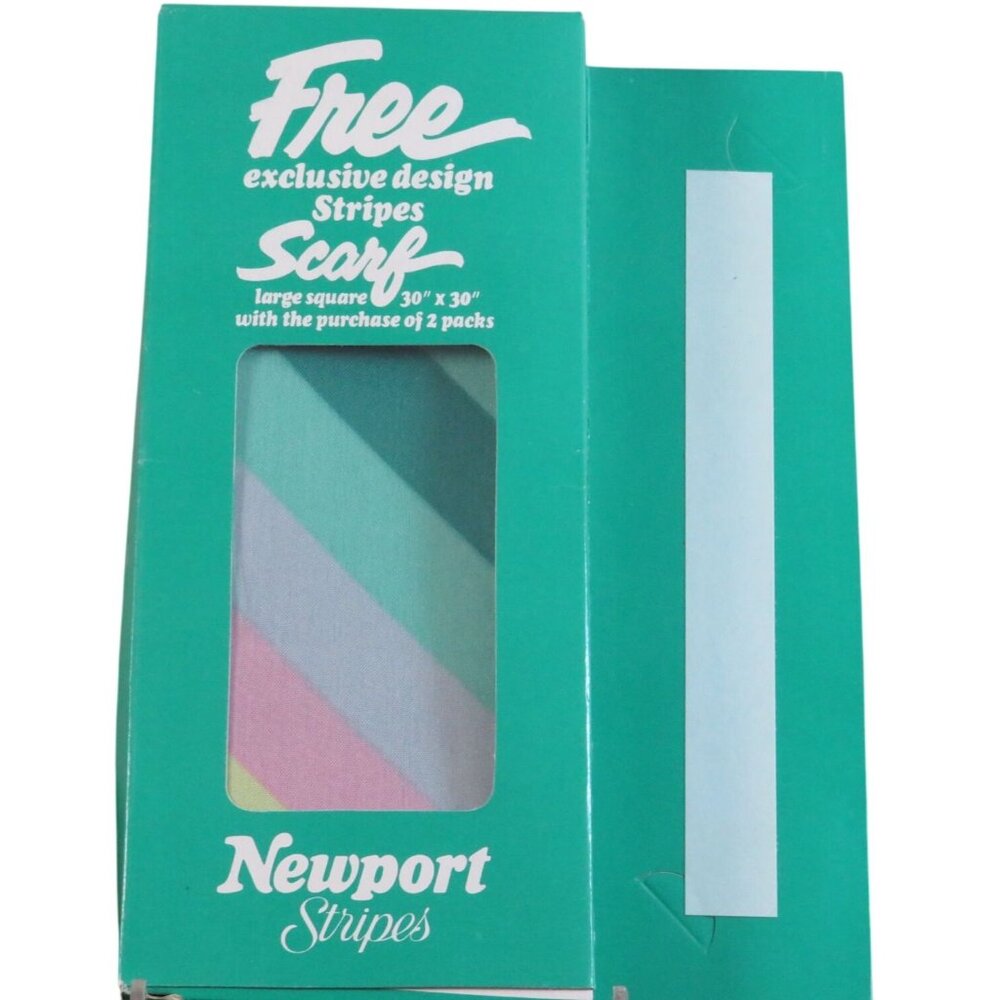 Newport Stripes Large Square Scarf 30" X 30" Multicolor Exclusive Design Sealed